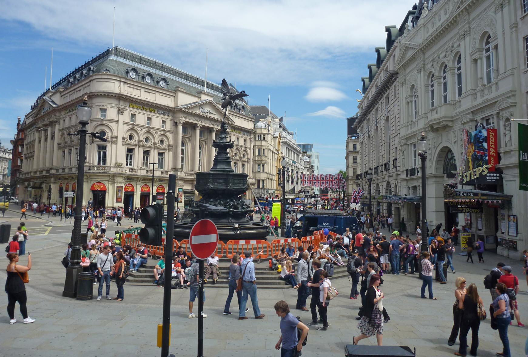 A cityscape over Piccadilly Circus and Regent Street, Soho ...